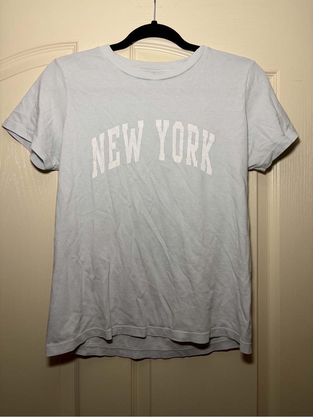 Brandy Melville Light Blue "New York" Short Sleeve Tee